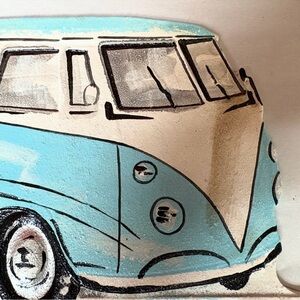 Vintage Style Blue and White Van Wall Hook Cast Iron